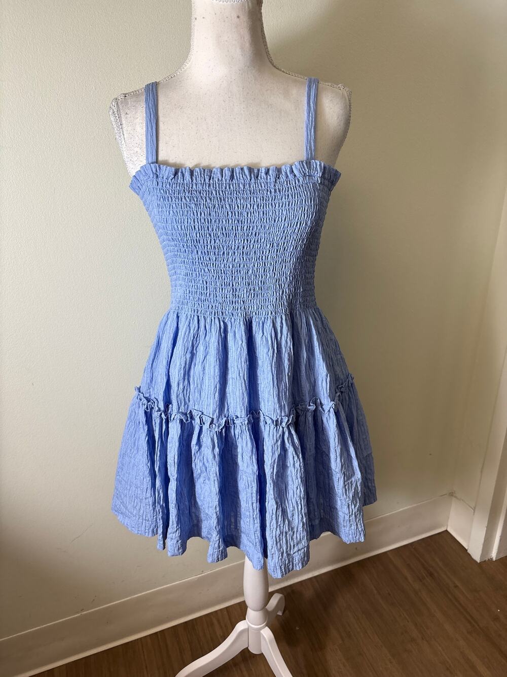 Hill House Light Blue Mini Nap Dress Sz L